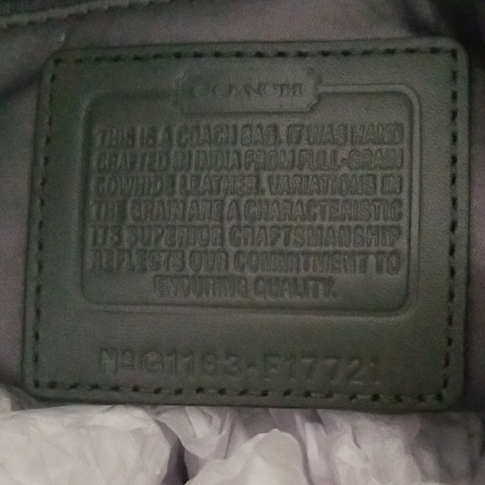 Coach Gunmetal Shimmering Metallic Tote! NWT ๐ 2011 - Picture 4 of 17